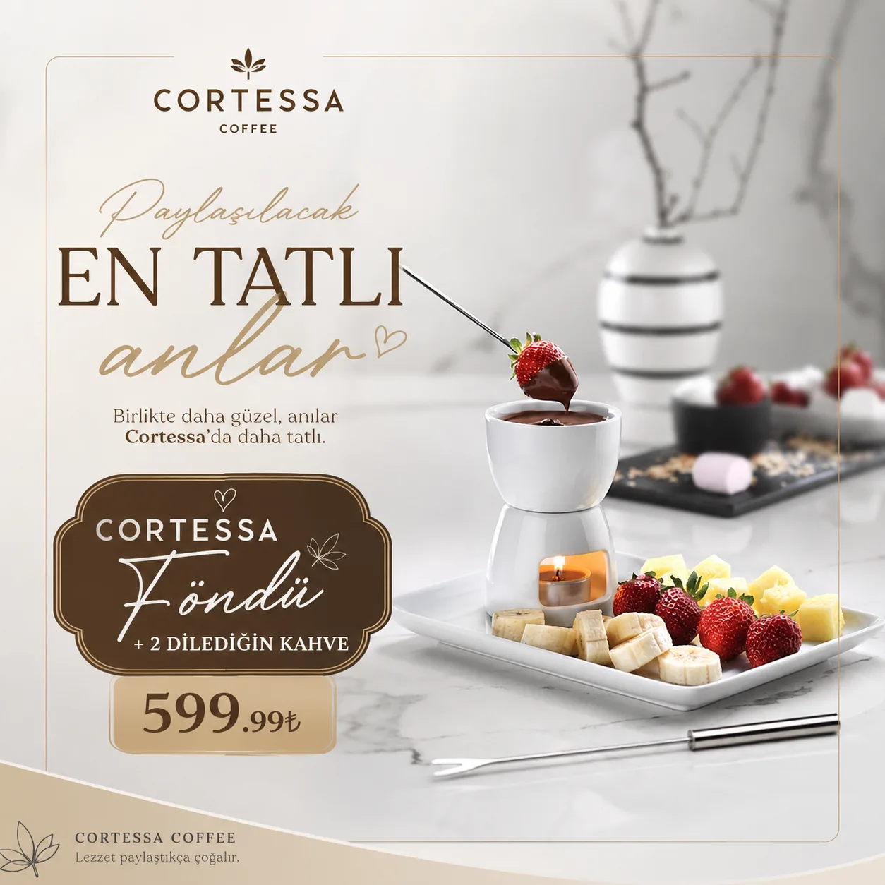 Cortessa Coffee Föndü + Dilediğiniz 2 Kahve