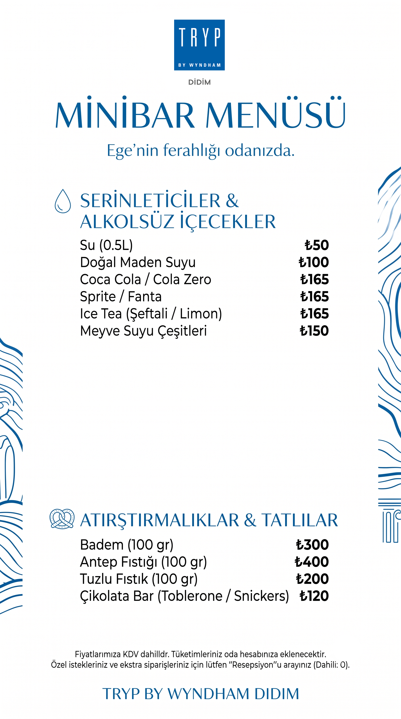 Tryp By Wyndham Minibar Menü Menü Görseli 1